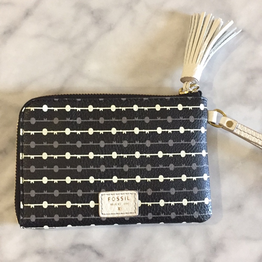 Fossil Tara Wristlet Black Multi/New
